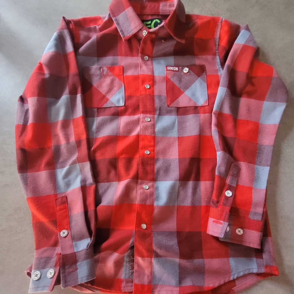 DIXXON Red and Gray Checkered Men's Shirt